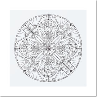 The Rose Window Mandala Pattern Posters and Art